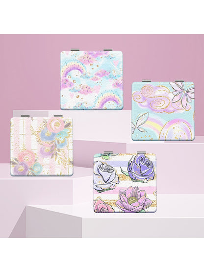 Mirroray - Y2K Floral Pattern Folding Makeup Mirror