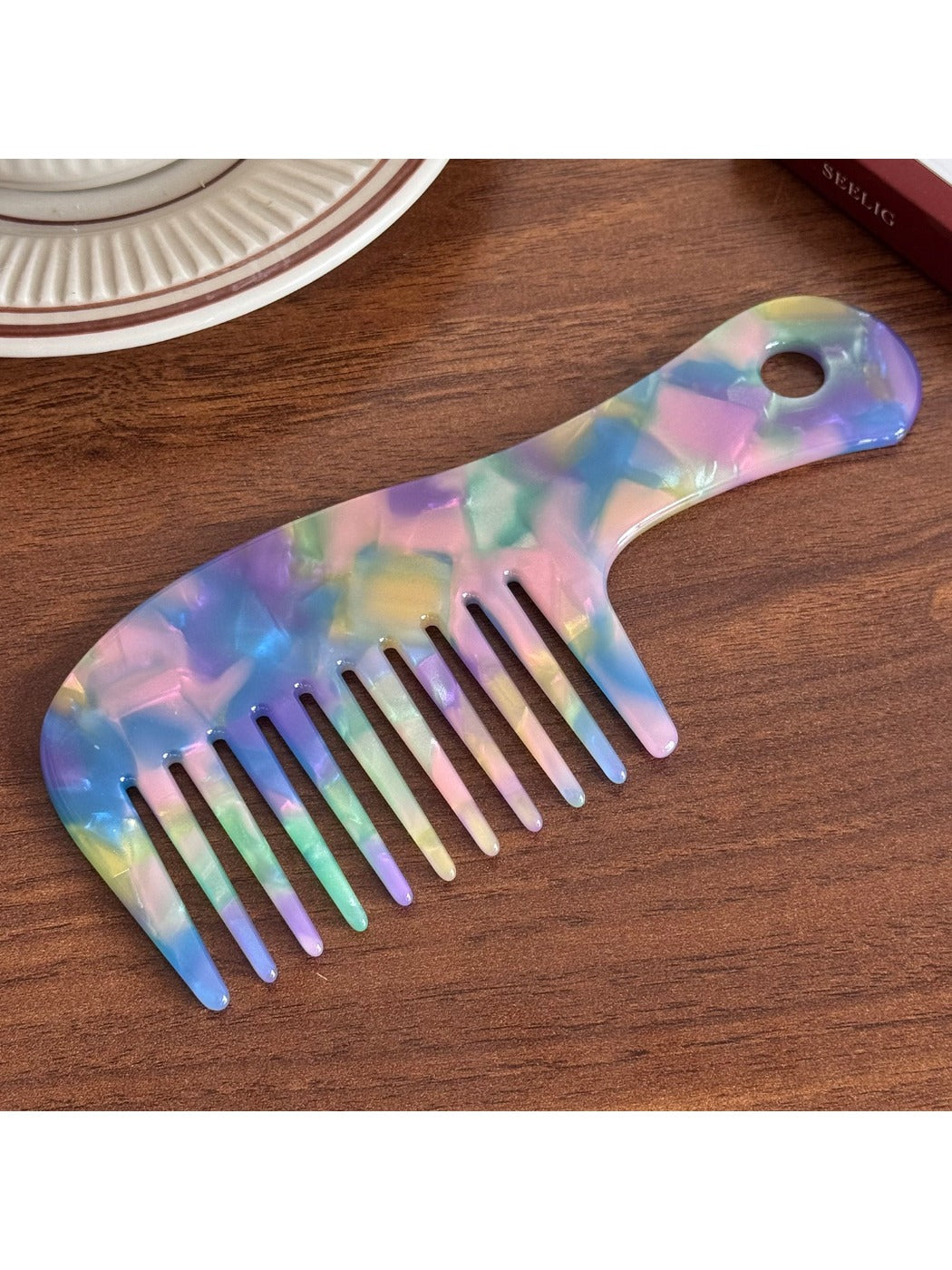 Camerow - Elegant Acetate Hair Comb with Wide Teeth