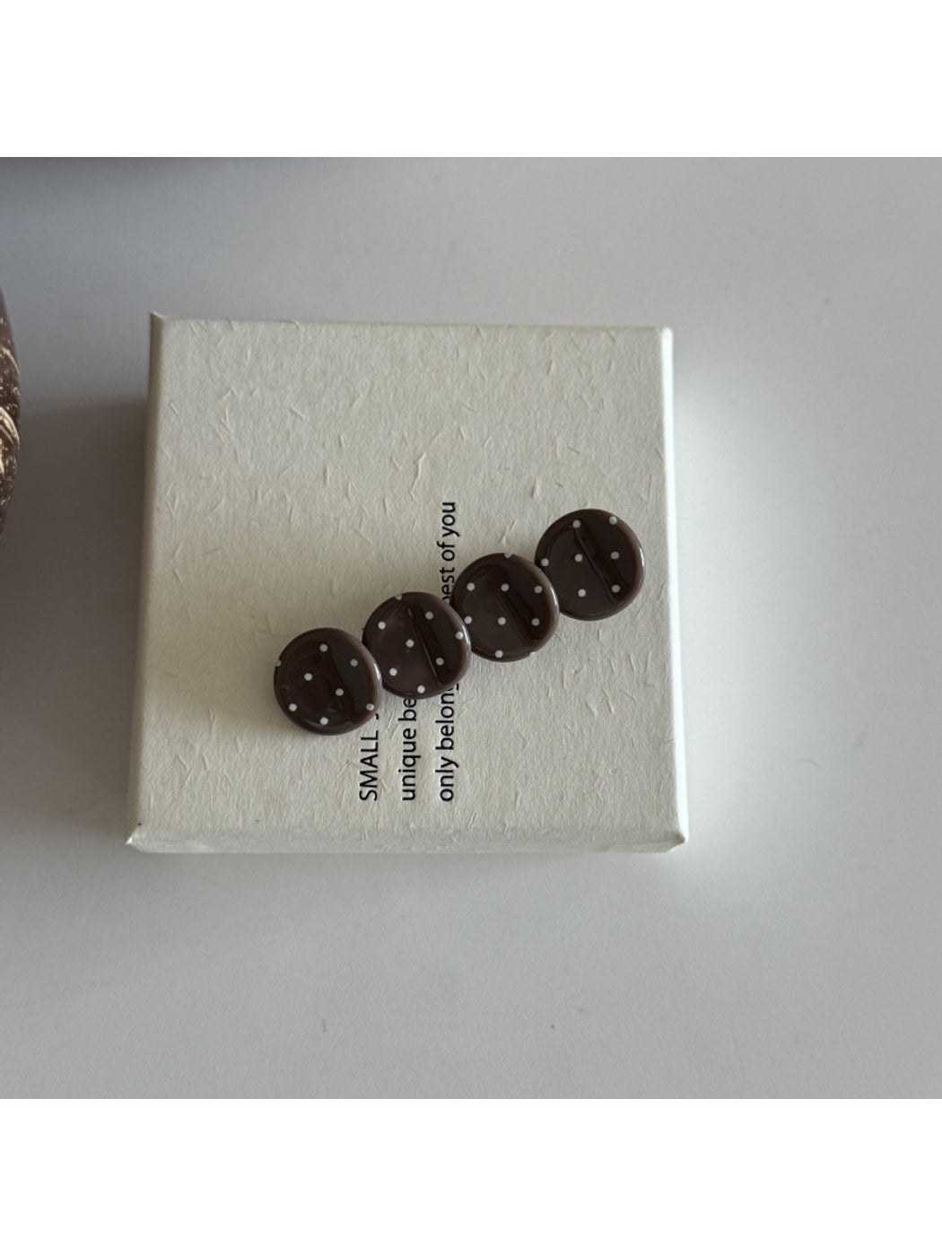 Beau - Polka Dot Acrylic Side Bangs Hair Clip