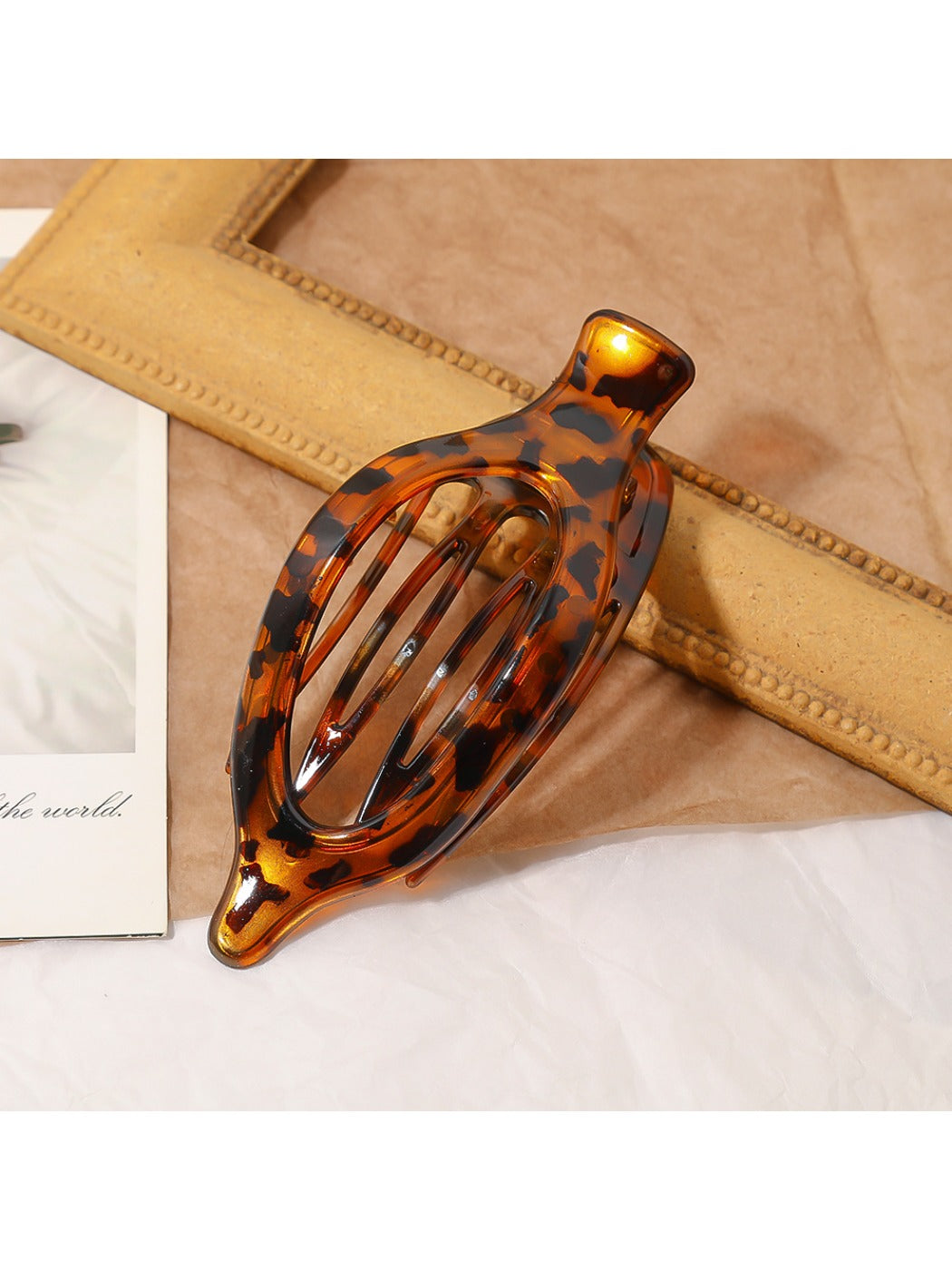 Beau - Mesh Leopard Print Hair Clip