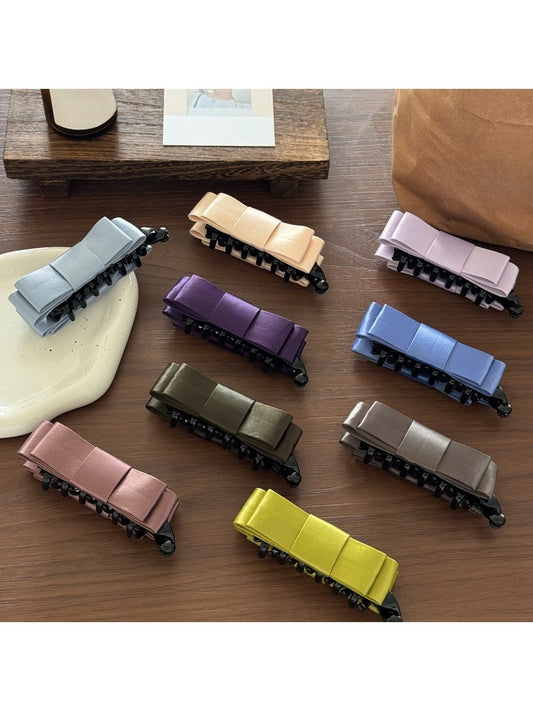 Beau - Sleek Bow Design Plastic Banana Clip