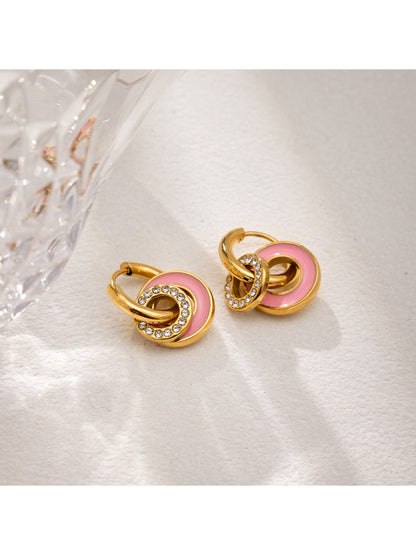 Earedge - Sweet Round Hoop Earrings