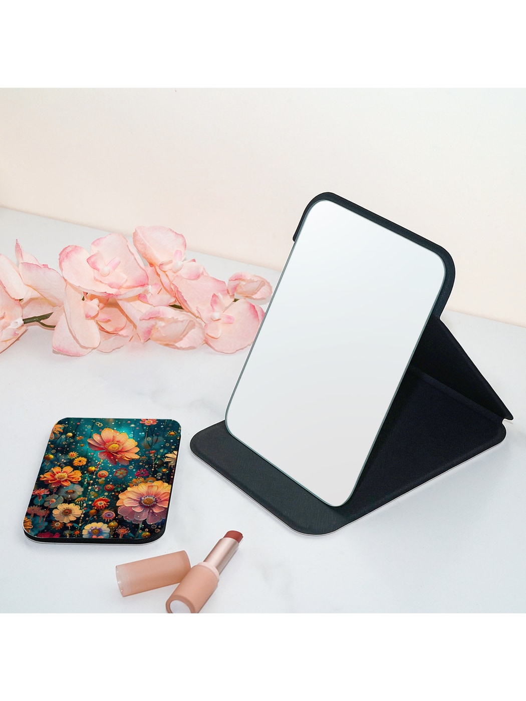 Mirroray - Double-Sided Printed Table Folding Mirror