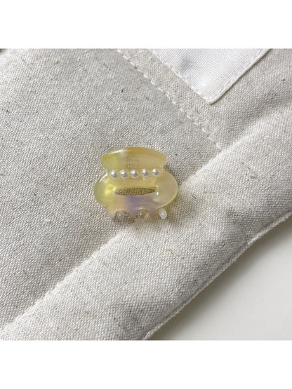 Beau - Macaron Colored Oval Openwork Claw Clip
