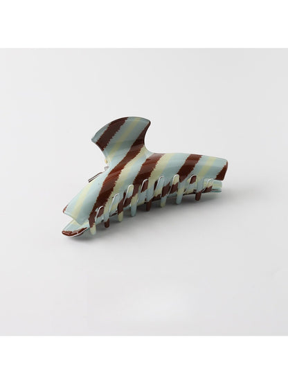Beau - Retro Inspired Striped PVC Hair Claw Clip