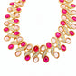 Nozari - Vintage Geometric Oval Rhinestone Necklace