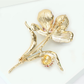 Brovia - Vintage Lotus Ladybug Accent Brooch