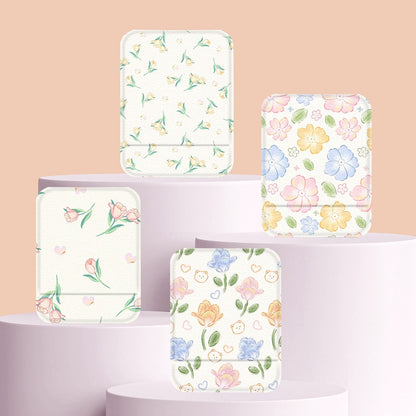 Mirroray - Floral Print Folding Desktop Makeup Mirror