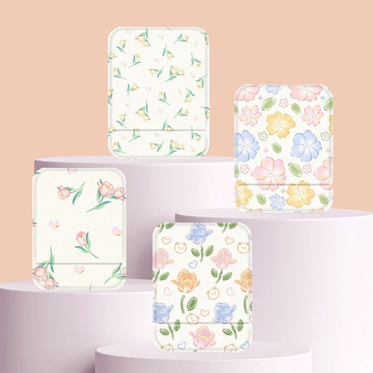 Mirroray - Floral Print Folding Desktop Makeup Mirror