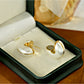 Earedge - Elegant Letter C Silhouette Earrings