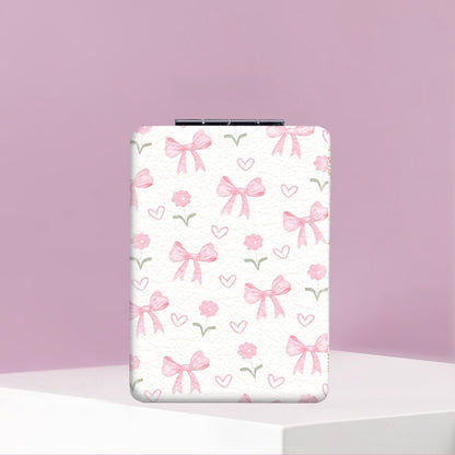 Mirroray - Portable Bow Print Folding Makeup Mirror