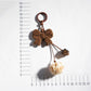 Keypus - Leopard Print Heart Shaped Bow Keychain