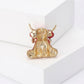 Brovia - Creative Bull Design Detail Alloy Brooch