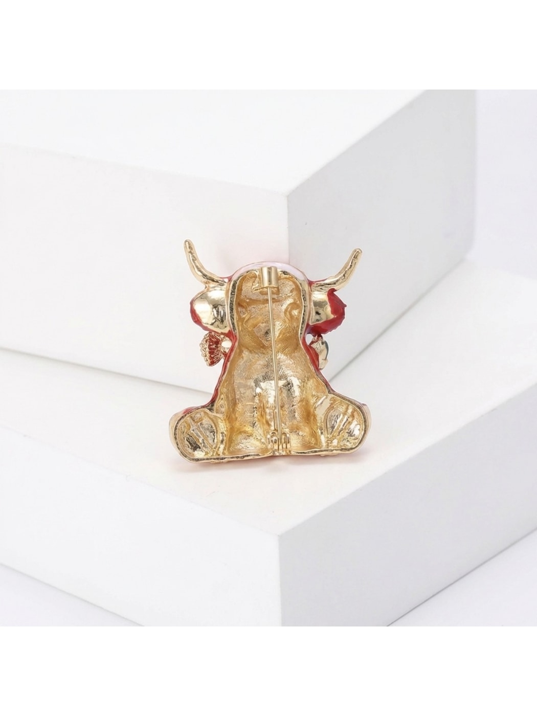 Brovia - Creative Bull Design Detail Alloy Brooch