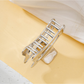 Beau - Silver Openwork Smooth Hair Claw Clip
