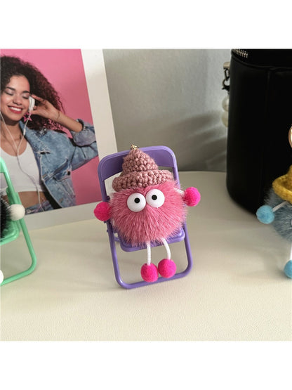 Keypus - Adorable Pompom Bag Charm Keychain