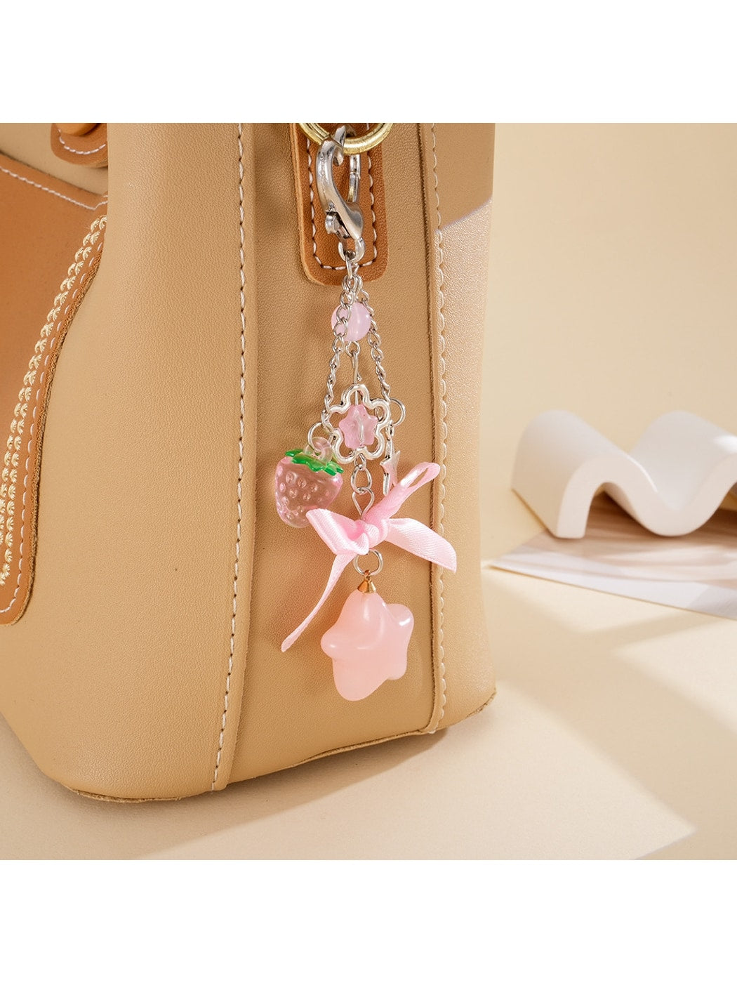 Keypus - Sweet Bow Charm Bag Hanging Decorative Keychain