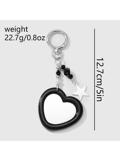 Keypus - Y2K Acrylic Bow and Mirror Charm Keychain
