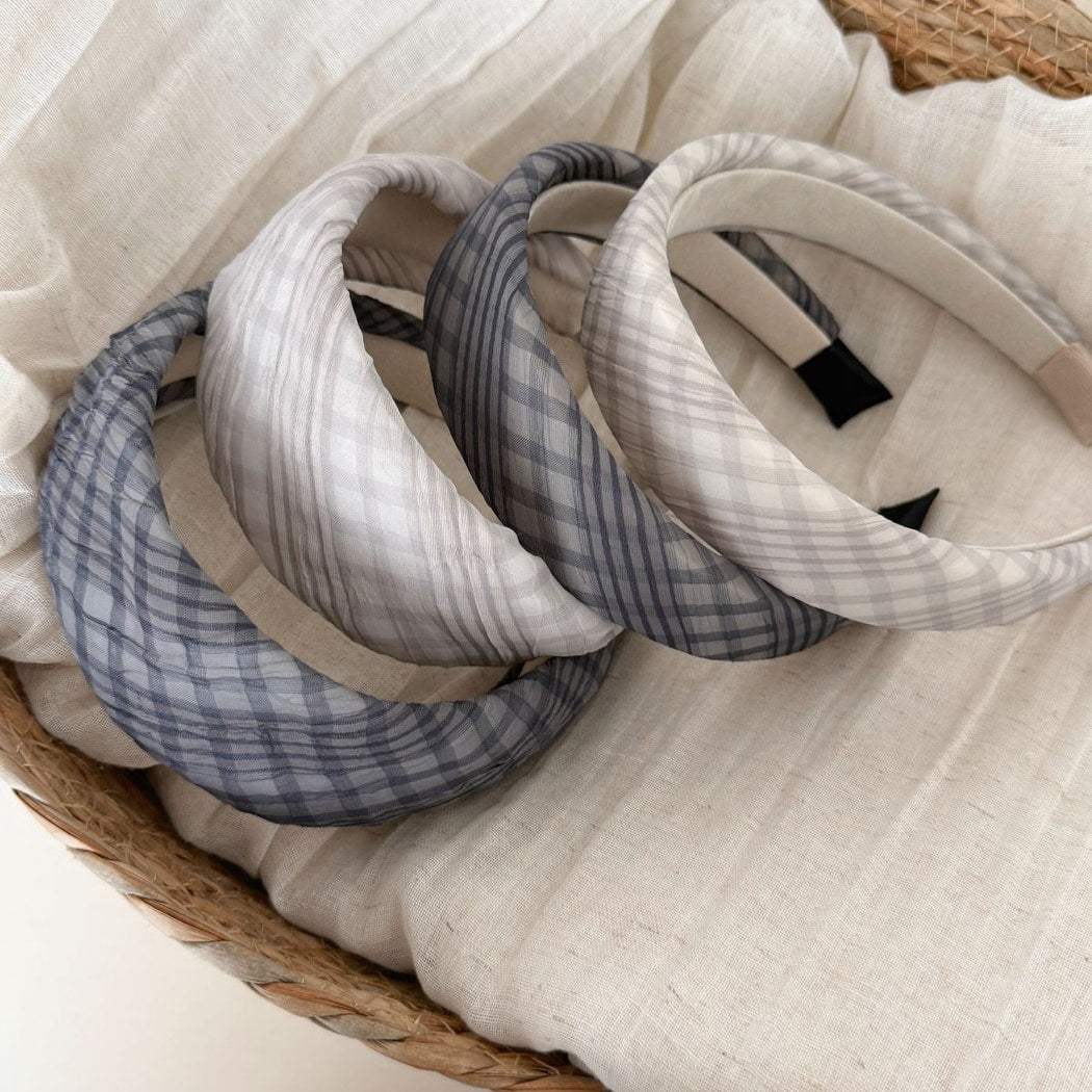 Gifty - Plaid Padded Fabric Check Pattern Headband