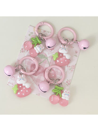 Keypus - Cute Cartoon Rabbit Fruit Bag Charm Keychain