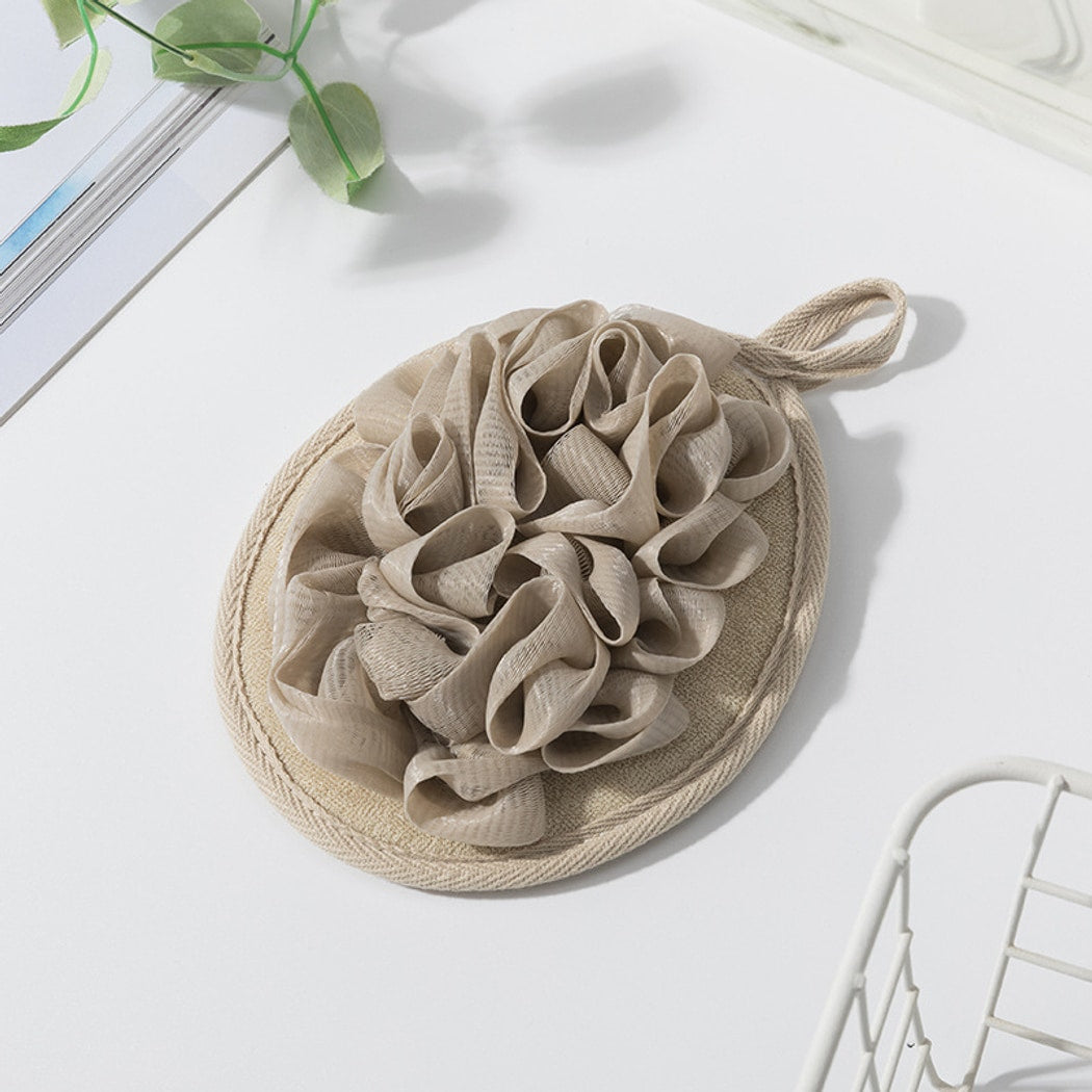 Papo - Ruffled Oval Hanging Polyester Shower Bath Pouf