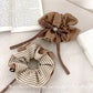 Gifty - Striped Khaki Hair Tie