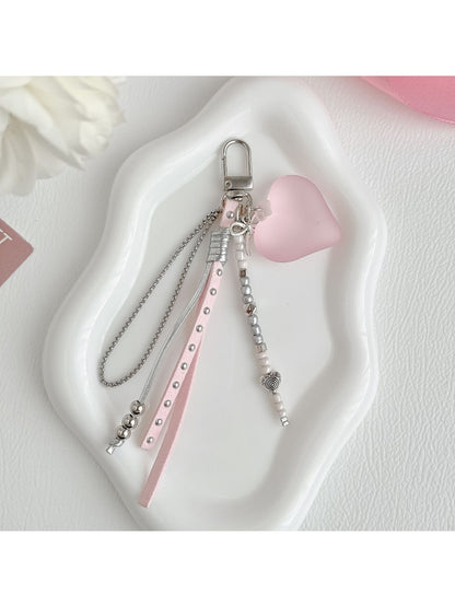 Keypus - Decorative Heart Pendant Chain Keychain