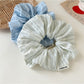 Gifty - Trendy Blue and White Striped Scrunchie