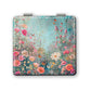 Mirroray - Foldable Floral Print Glass Makeup Mirror