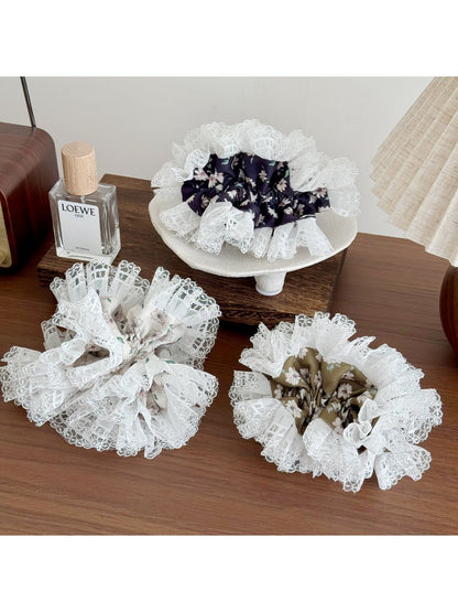 Gifty - Sweet Lace Floral Scrunchie for Ponytail