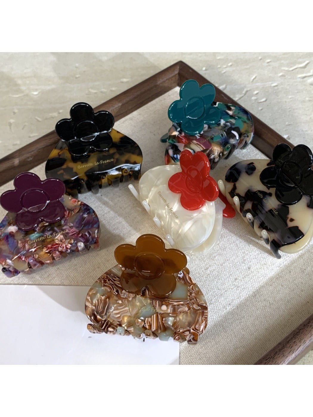 Beau - Stylish Acetate Flower Pattern Hair Clip