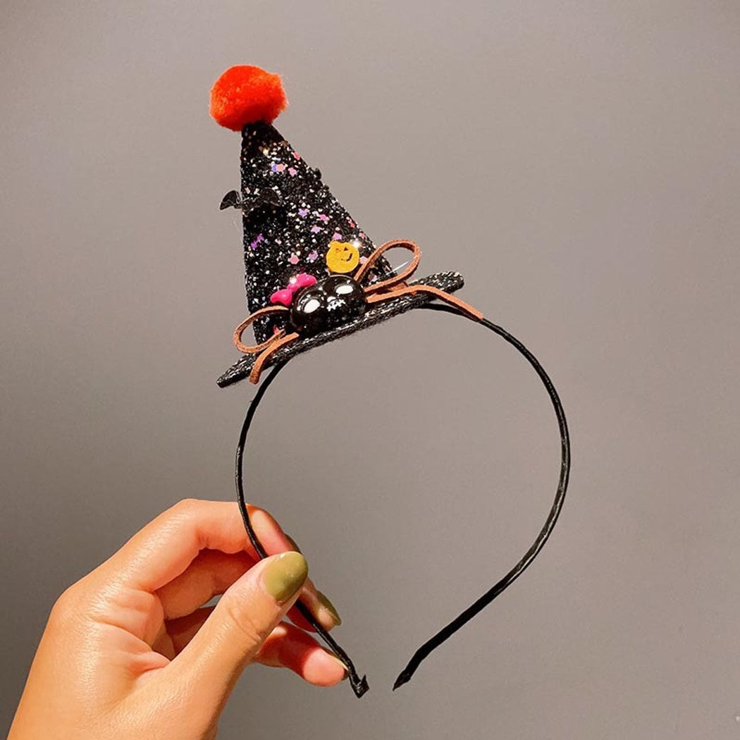 Gifty - Halloween Pumpkin Bow Hat Shaped Headband