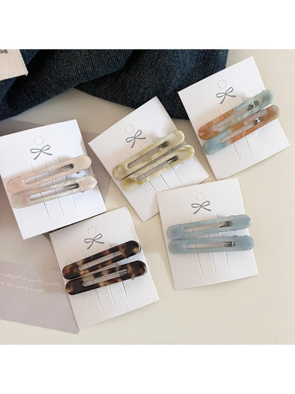 Beau - Minimalist Openwork Oval Hair Clip