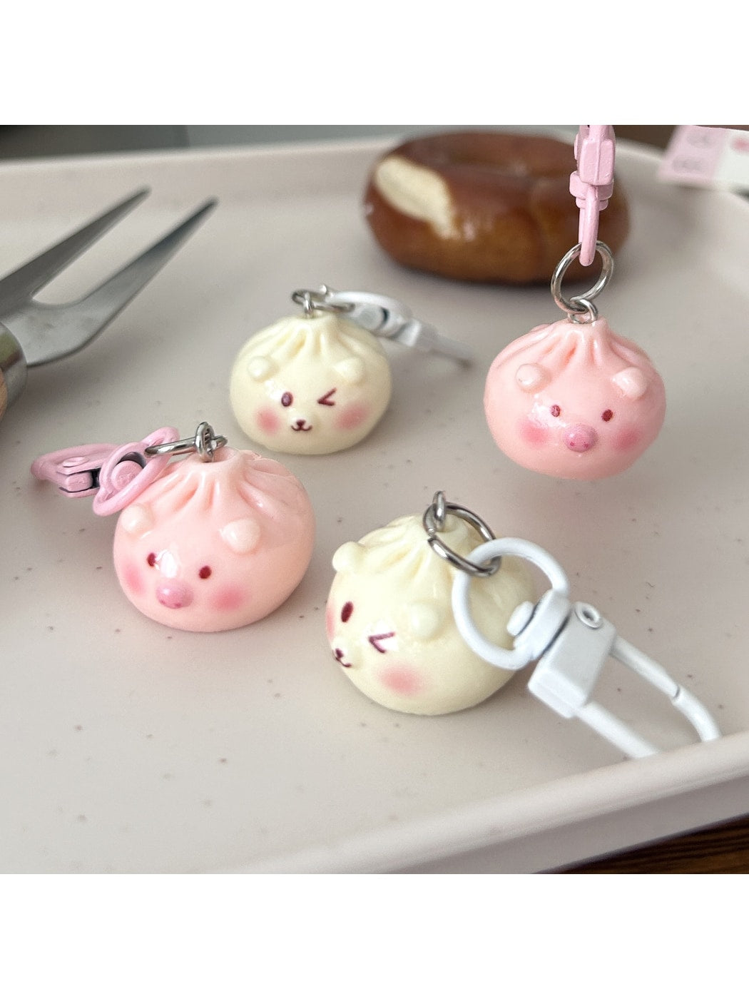 Keypus - Playful Animal Bun Bag Charm Keychain