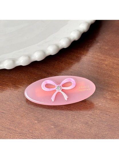 Beau - Bow Shaped Oval Hair Clip