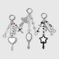 Keypus - Y2K Style Cross and Star Mirror Keychain