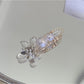Beau - Floral Heart Accent Acrylic Alloy Hair Clip