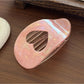 Beau - Marbled Heart Cutout Acrylic Hair Clip