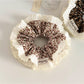 Gifty - Floral Print Pleated Lace Trim Fabric Scrunchie