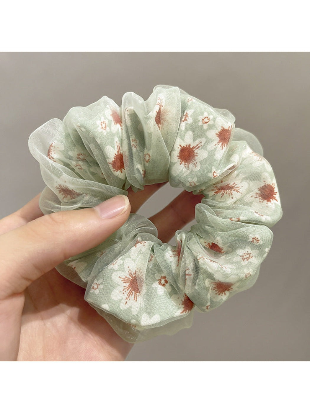 Gifty -  Double-Layer Mesh Daisy Scrunchies
