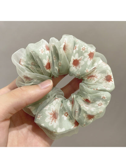 Gifty -  Double-Layer Mesh Daisy Scrunchies