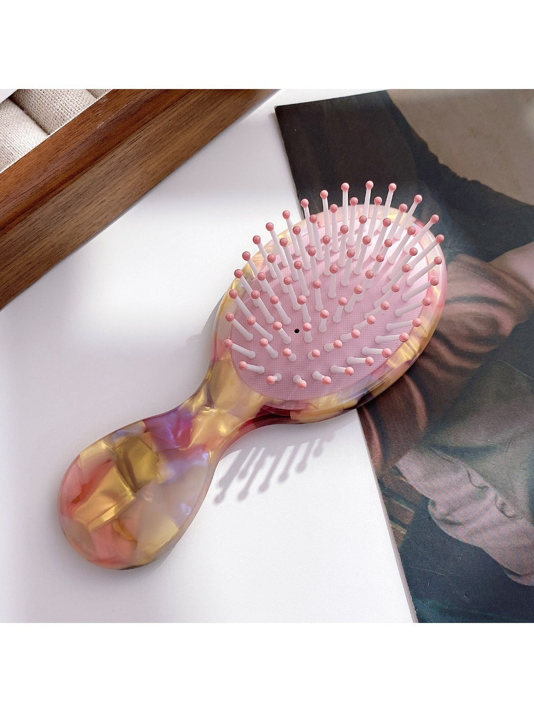 Camerow - Vintage Acetate Hair Comb Portable Massage Brush