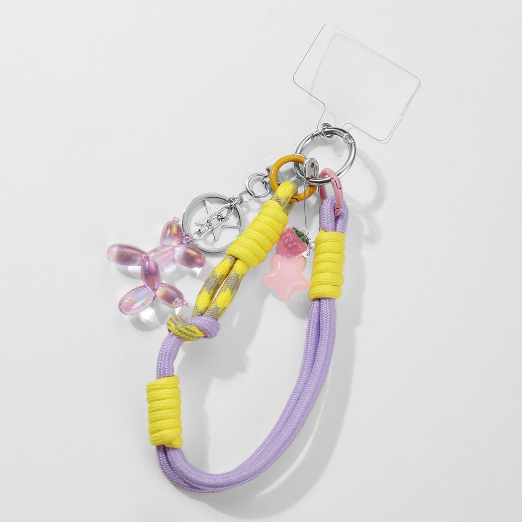 Keypus - Sweet Pom Pom and Dog Charm Keychain