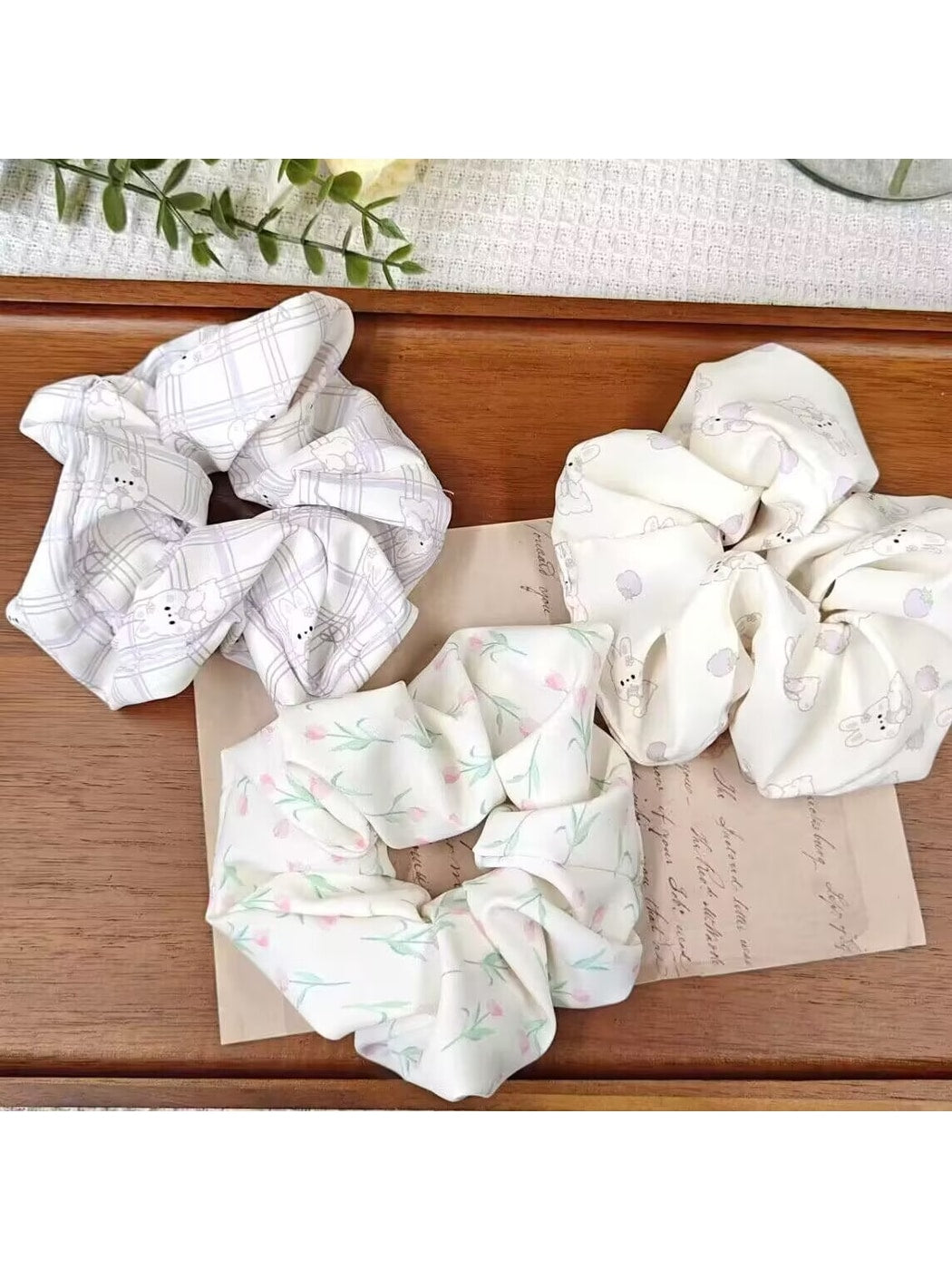 Gifty - Polyester Floral Print High Elastic Scrunchie