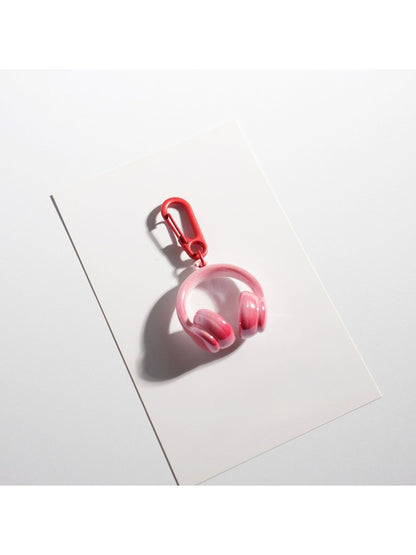 Keypus - Solid Color Headphone Shaped Keychain