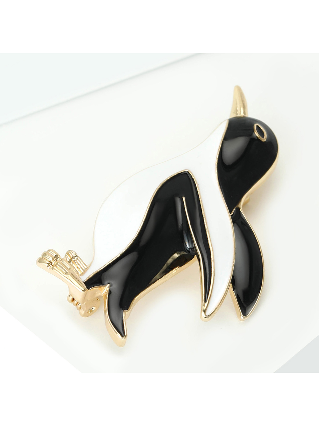 Brovia - Simple Penguin Design Alloy Enamel Brooch
