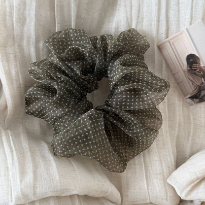 Gifty - Ruffled Polyester Print Scrunchie