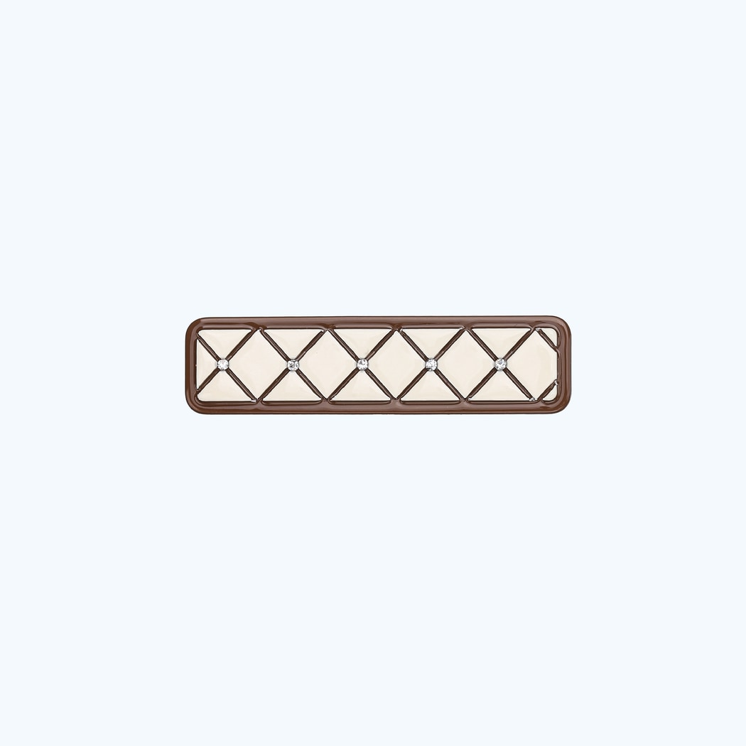 Beau - Minimal Retro Diamond Lattice Hair Clip Set