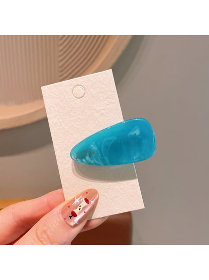 Beau - Oval Acetate Fiber Barrette Style Hair Clip