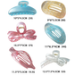 Beau - Large Bow Ring Detail Geometric PC Claw Clip